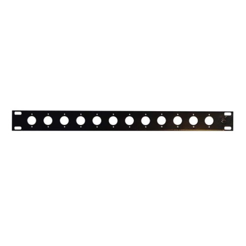 Chapa para Conectores XLR Macho 1U para Rack